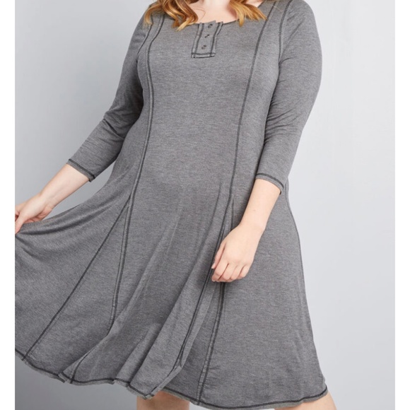 ModCloth At It Again Knit Swing 3/4 Sleeve NWT - Picture 2 of 8